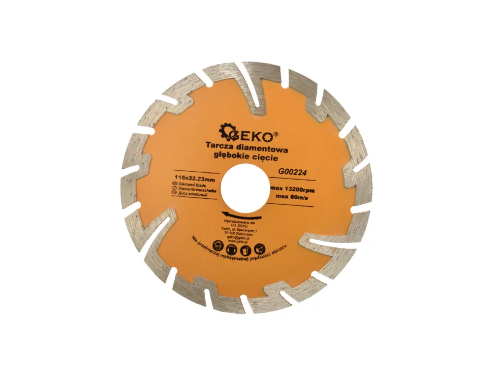 Tarcza Diam.115Mm Głębokie Cięcie Geko G00224 Ostatnie sztuki