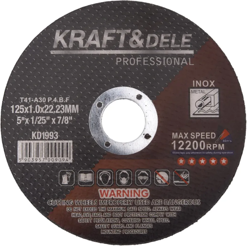 Szybka dostawa Tarcza do cięcia metalu 125x1,0x22,23 mm KD1993 — opakowanie 25 szt.