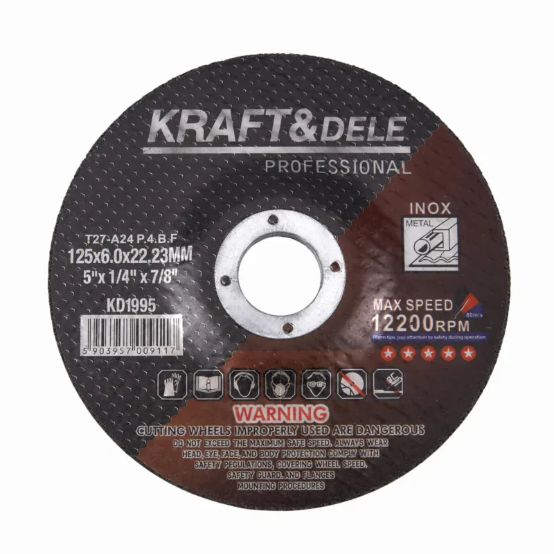 Tarcza do cięcia metalu 125x6mm KD1995 Kraft&Dele — zestaw 5 szt. Cena promocyjna