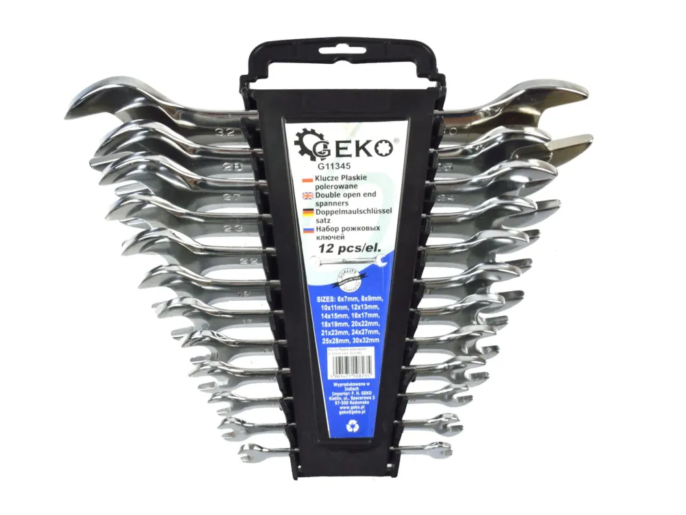 Klucze Płaskie Polerowane 6-32Mm 12El - Geko G11345 Niska cena