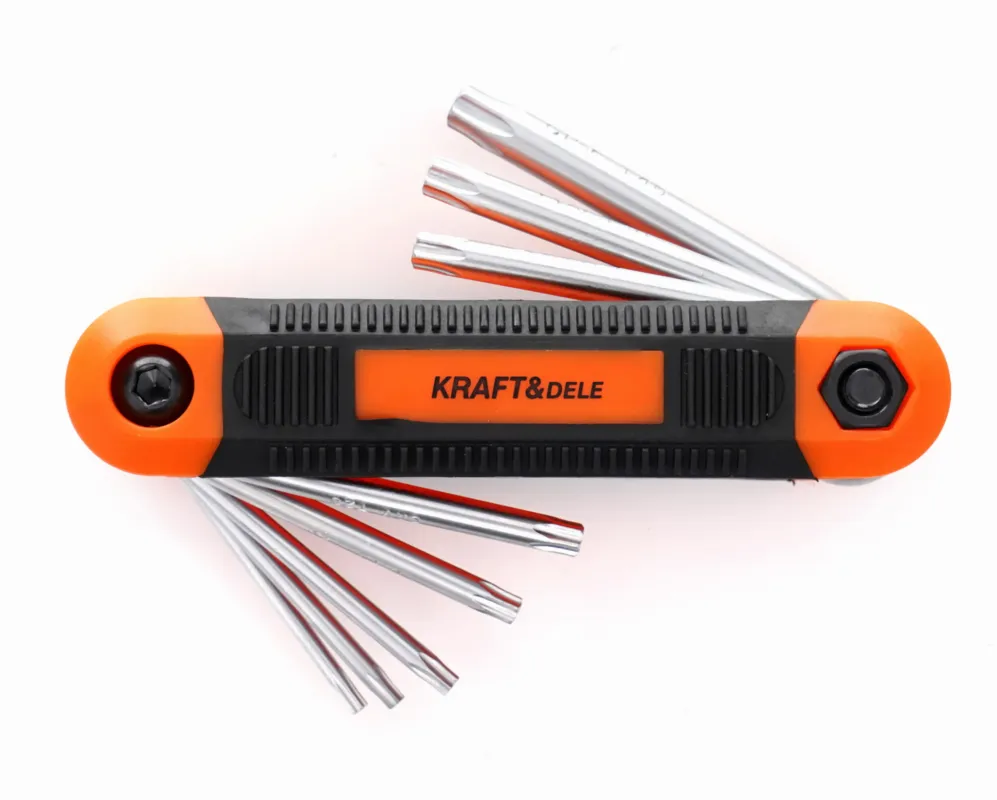 Zamów teraz Klucze Torx składane 8 szt. Kraft&Dele KD11935 — T9-T40