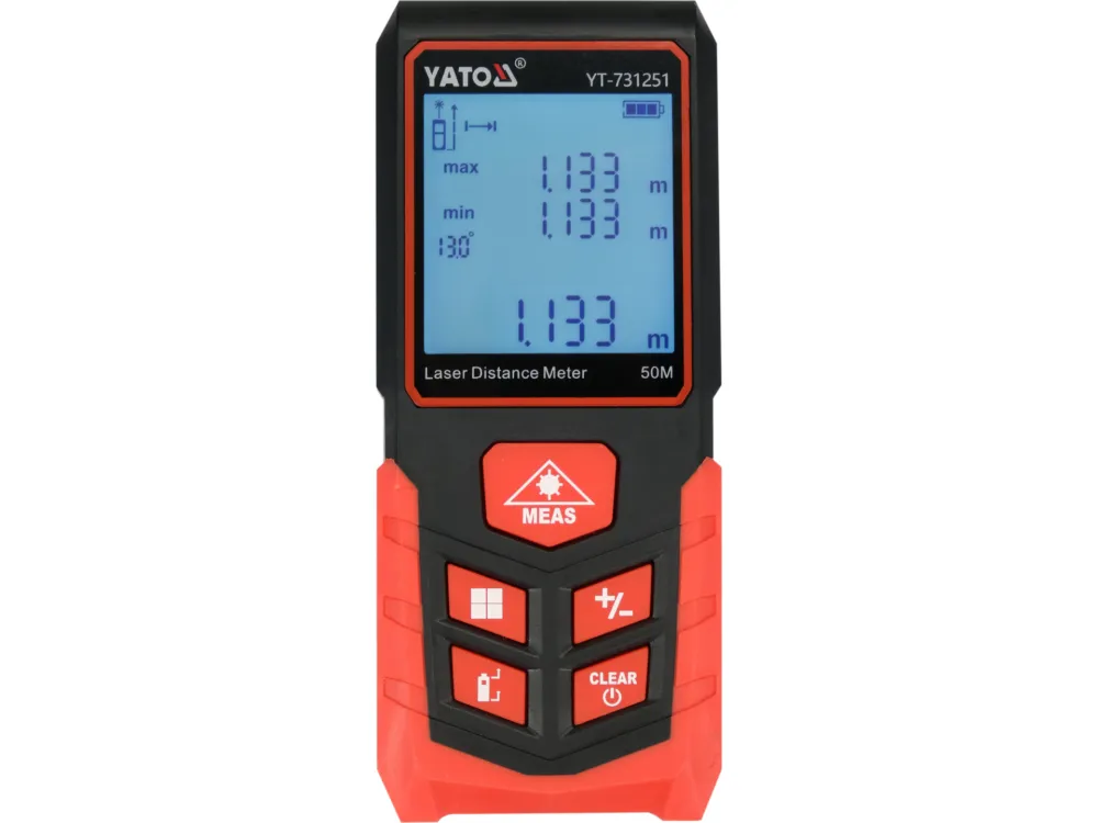 Wyprzedaż Dalmierz Laserowy YATO 50m - Pamięć, Etui