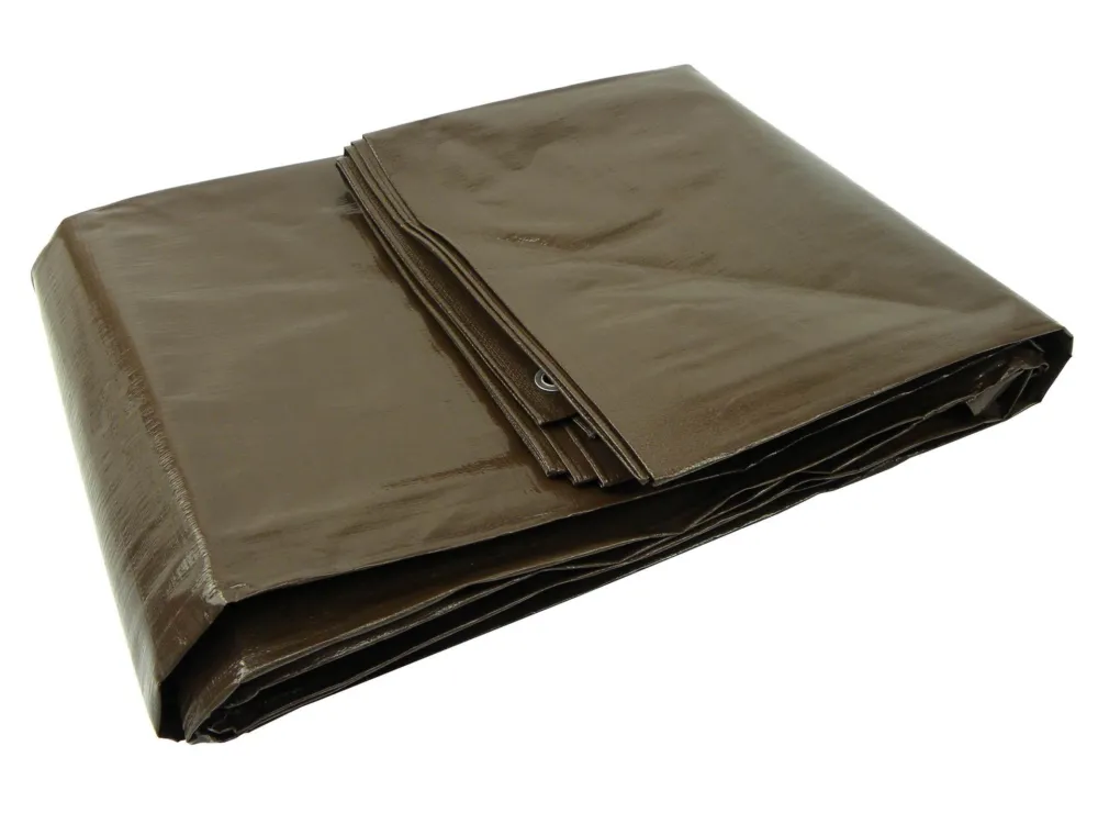 Plandeka 5X6M Extra Gruba/Brązowa 200G Geko G70732 Okazja
