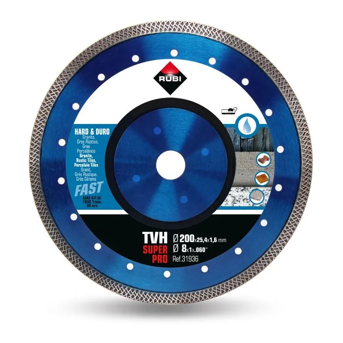 Darmowy zwrot Tarcza diamentowa do materiałów twardych 250 TVH Superpro