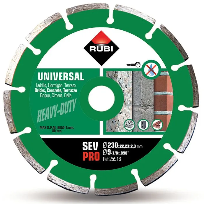 Tarcza diamentowa uniwersalna 230 SEV PRO Łatwy zwrot