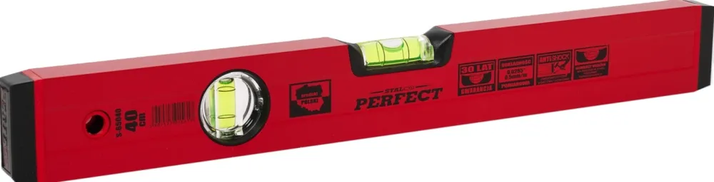 Nowość Poziomnica aluminiowa 40 czerwona Perfect