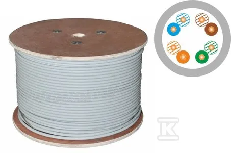 Kabel U/UTP kat.5e, teleinformatyczny, PVC, Eca 4x2x24 AWG, Promocja