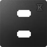 Dostępne od ręki Pokrywa gniazda 2xUSB, grafit, SIMON82 8201090-038